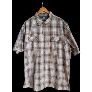 Croft & Barrow Shirt Mens 2XL Tall Quick Dry Vented All-Over Print Sail Boats